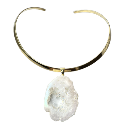 Geodo Marroquino (Moroccan Geode) Choker Necklace - Gold Plated