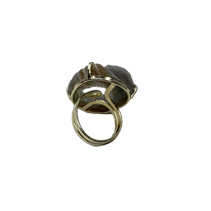 Geodo de Ágata (Agate Geode) Ring - Gold Plated