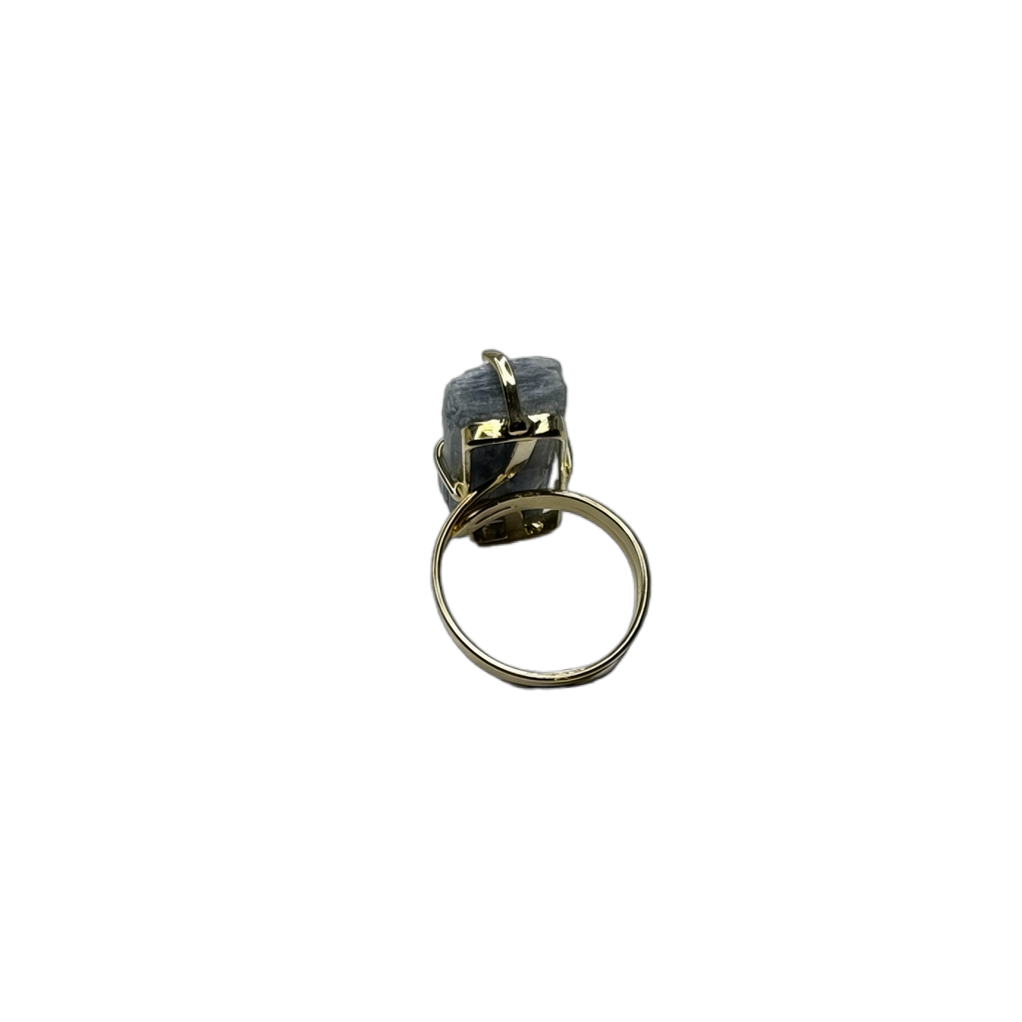 Cianita Azul (Blue Kyanite) Ring - Gold Plated