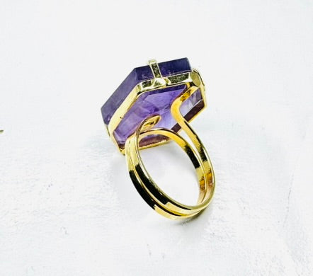 Ametista (Amethyst) Ring - Gold Plated