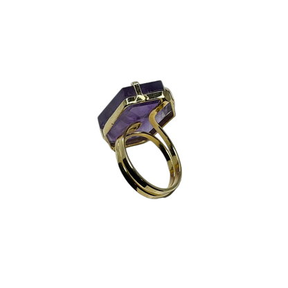 Ametista (Amethyst) Ring - Gold Plated